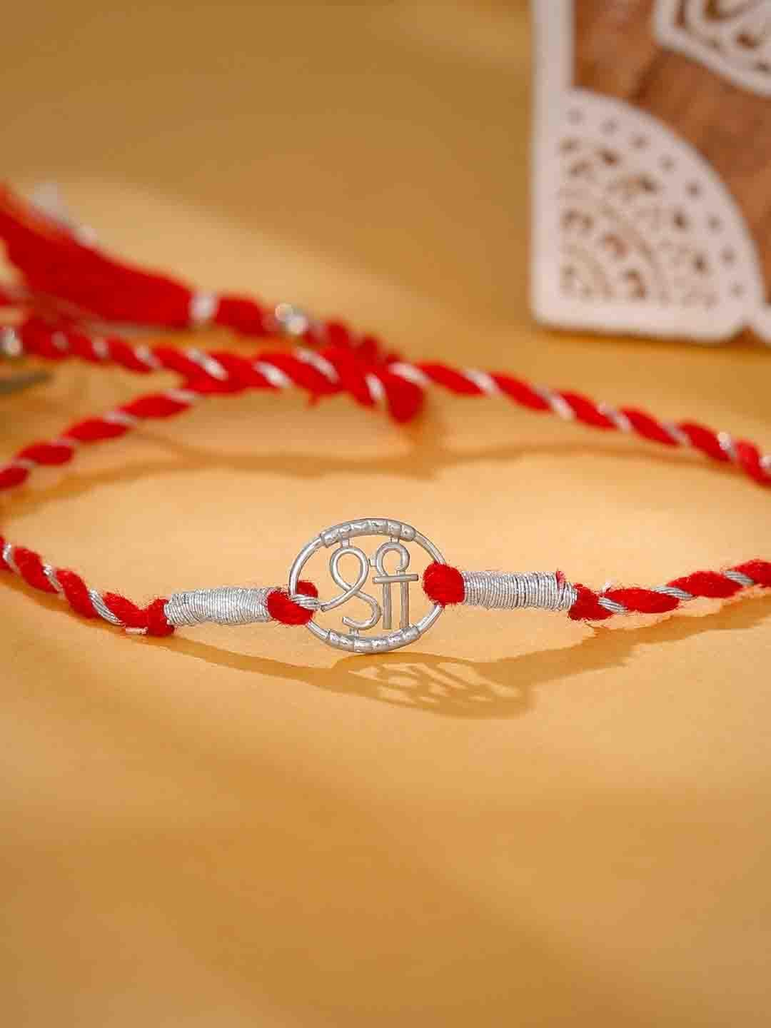 Buy GIVA 925 Sterling Silver Shree Rakhi With Roli Chawal - - Accessories for Men