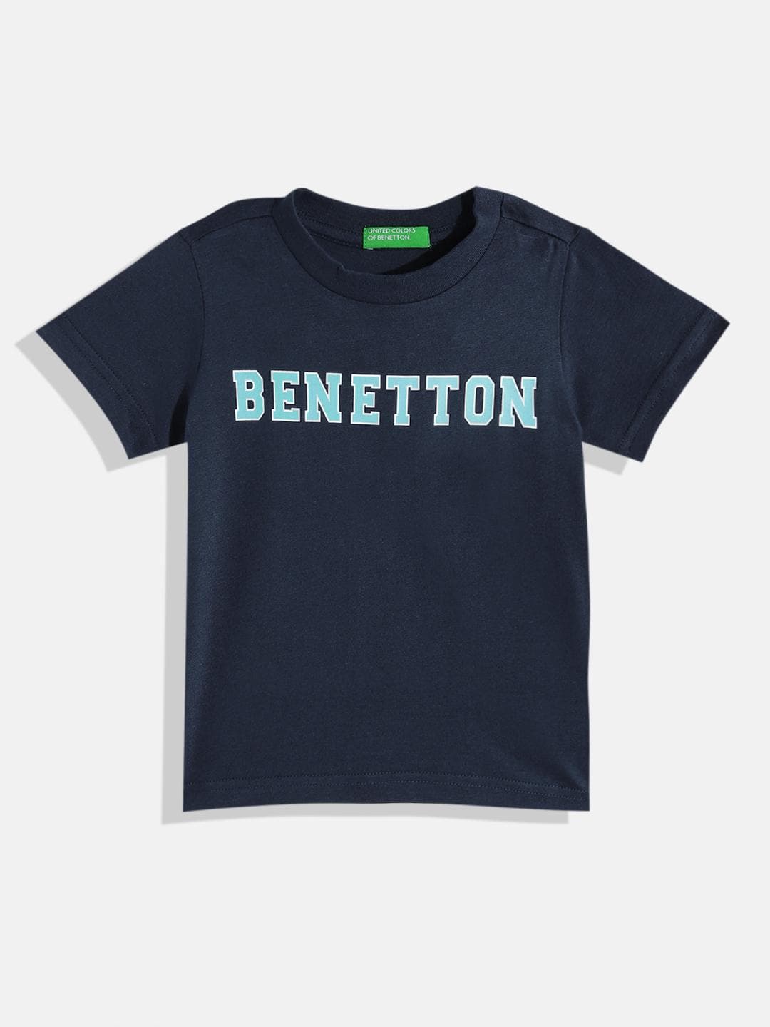 United Colors of Benetton Boys Pure Cotton Brand Logo Printed T-shirt