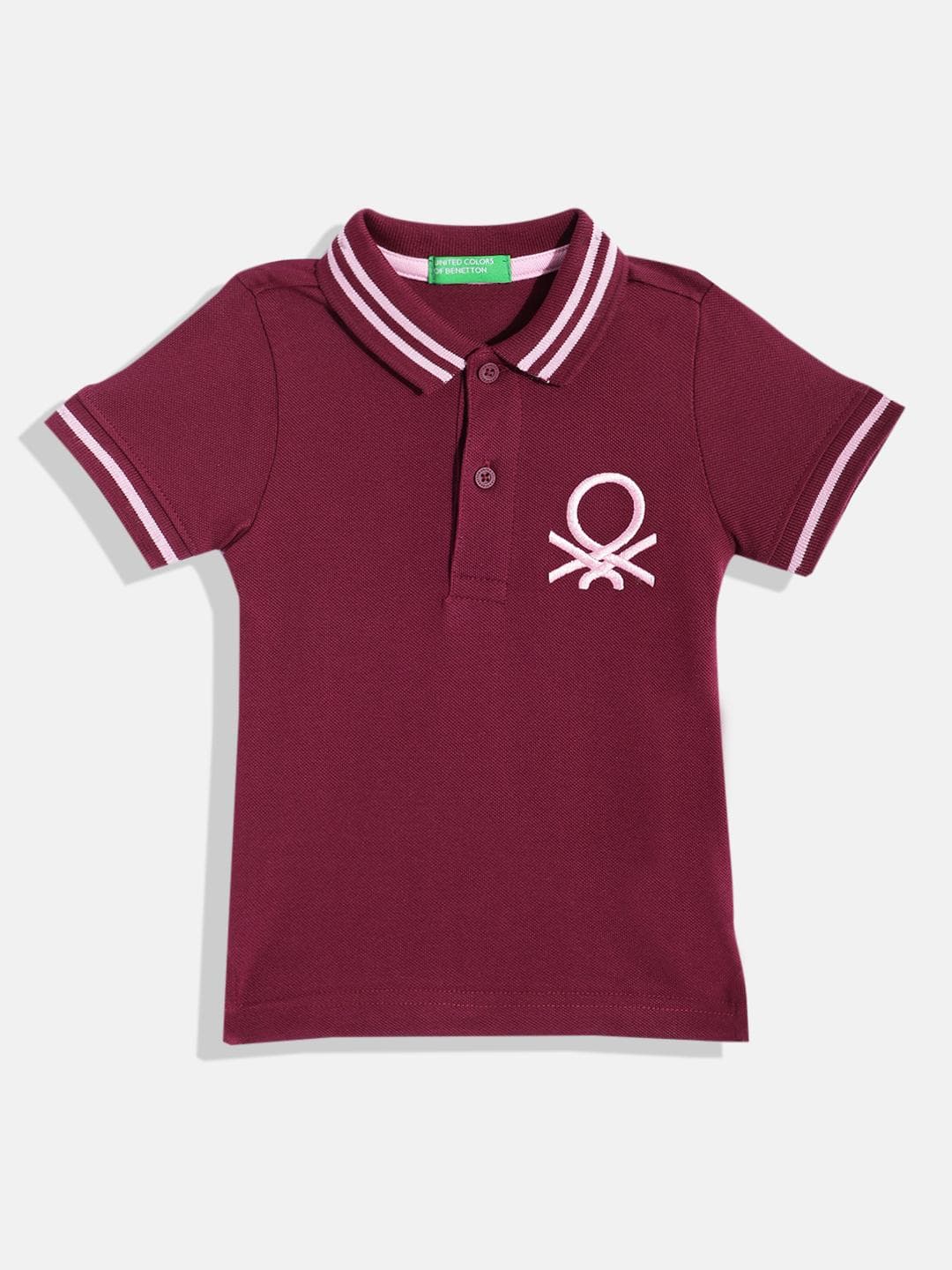 United Colors of Benetton Boys Polo Collar Pure Cotton T-shirt
