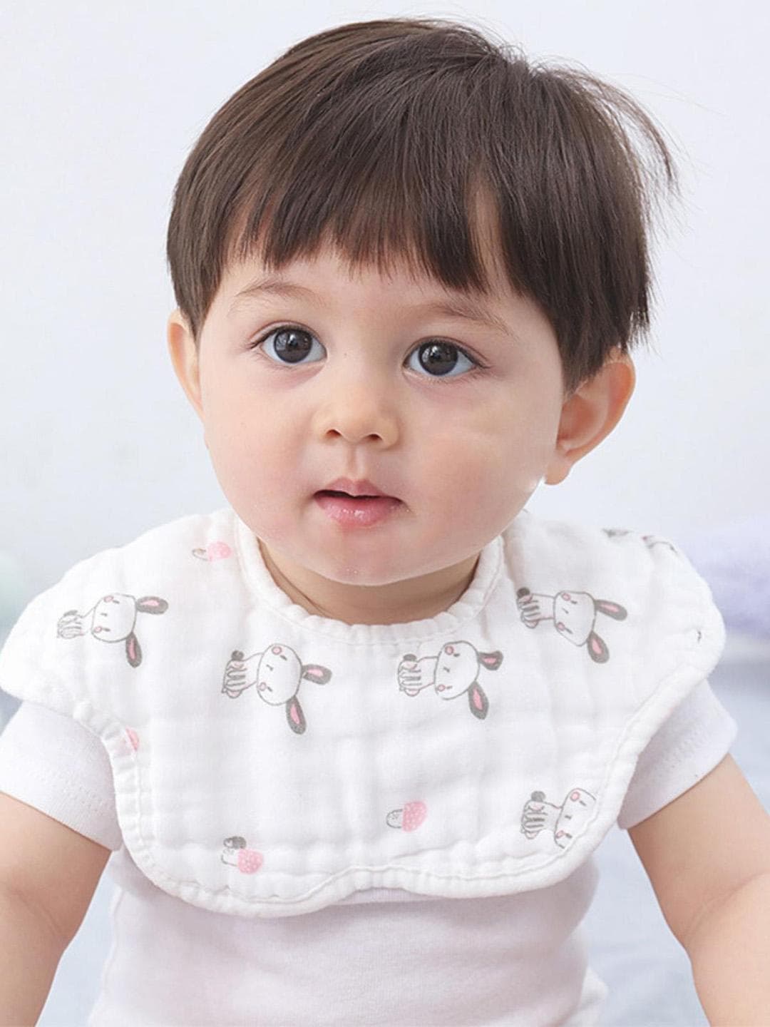 Buy YOUSTYLO Infants Pack Of 4 Printed Organic Cotton Bibs - - Accessories for Unisex Kids