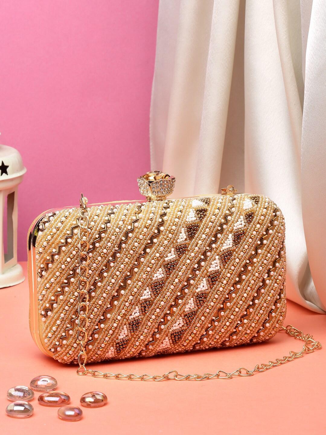 Buy Anekaant Embellished Shoulder Strap Buckle Detail Box Clutch - - Accessories for Women