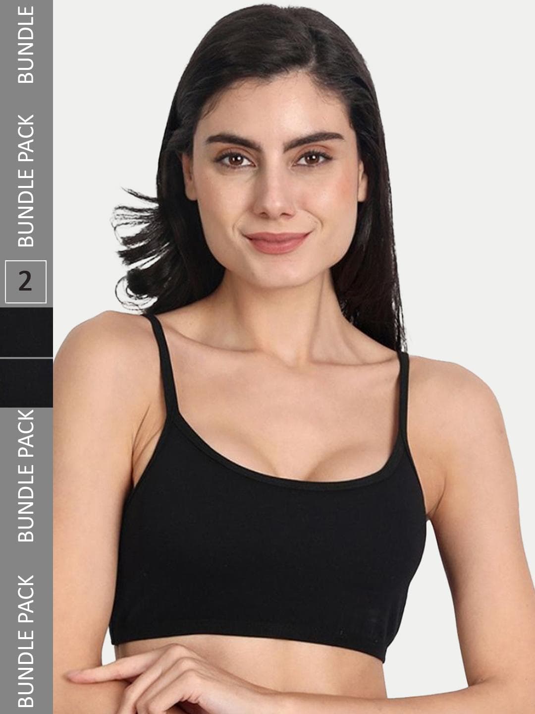 Buy Aimly Pack Of 2 Non Padded Seamless Medium Coverage Cotton Sports Bra With All Day Comfort - - Apparel for Women