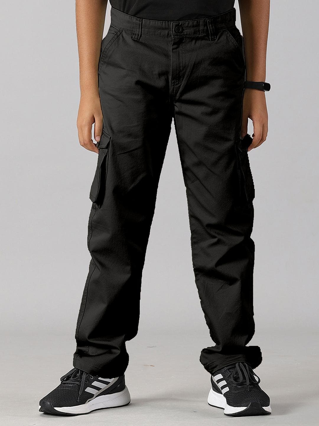 KiddoPanti Boys Mid Rise Pure Cotton Cargos