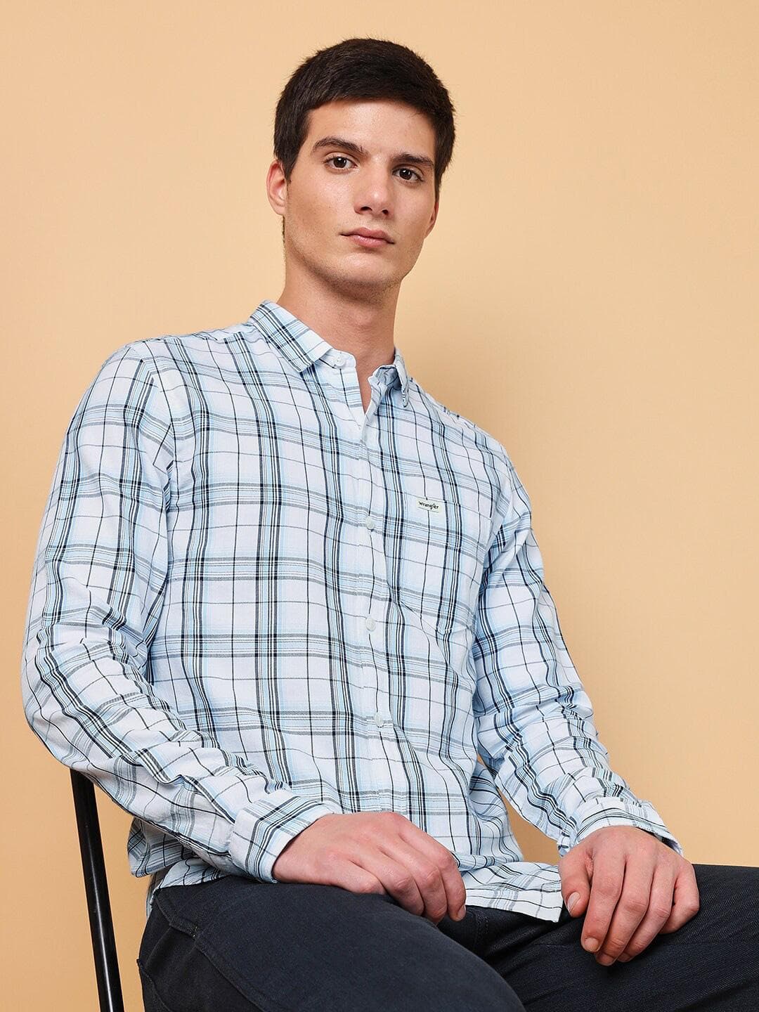 Wrangler Classic Tartan Checked Cotton Casual Shirt