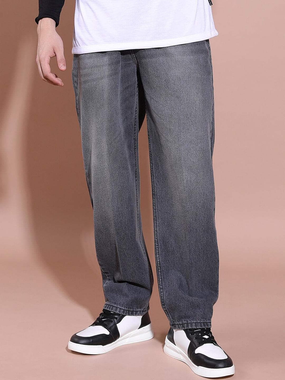 HIGHLANDER Men Clean Look Mid-Rise Relaxed Fit Light Fade Jeans