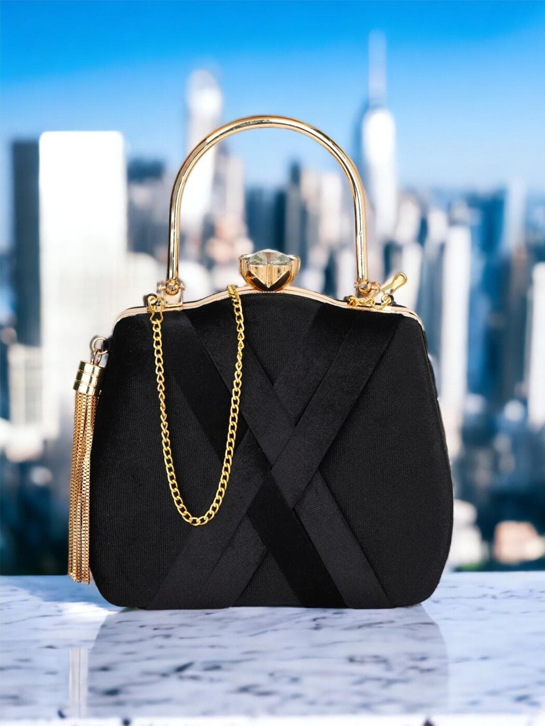 Toobacraft Embellished Box Clutch