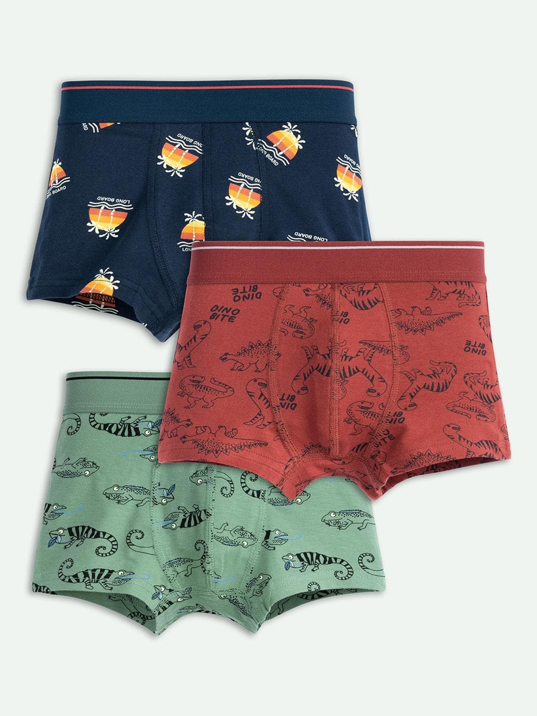 ariel Boys Pack of 3 Assorted Trunk