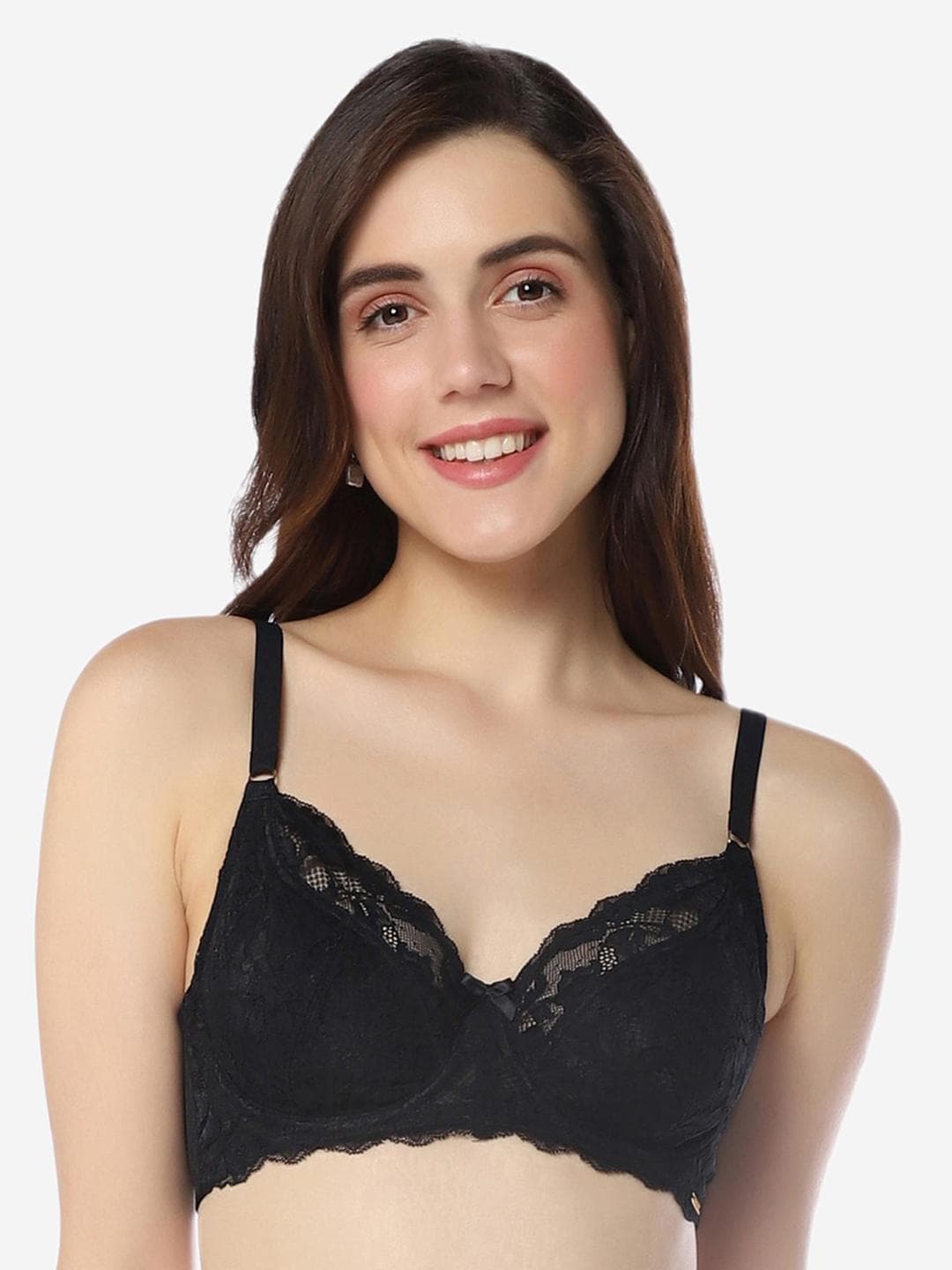 Amante Lace Full Coverage Non Padded Underwired Everyday Bra With All Day Comfort