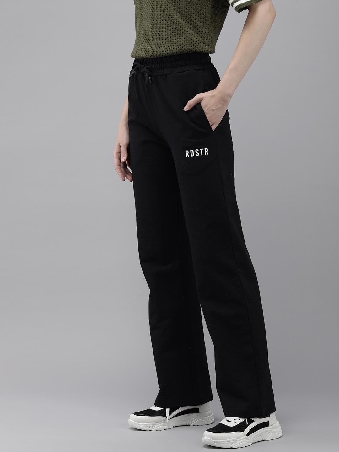 Roadster Women Solid Regular Fit Track Pants