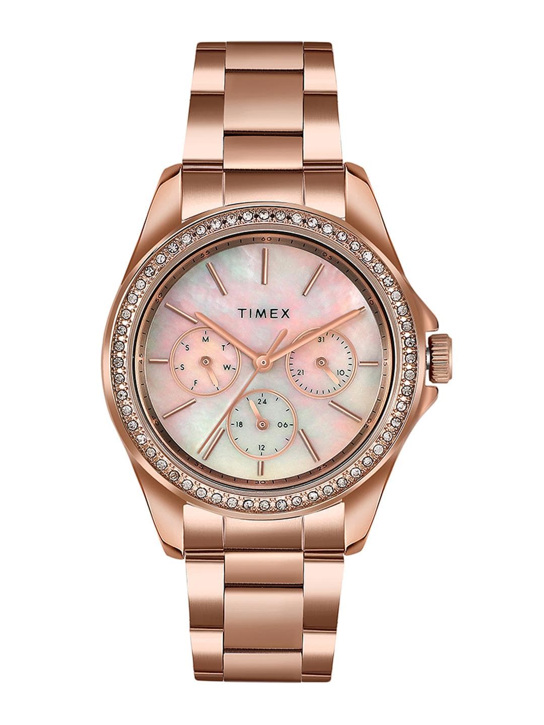 Timex Round 36mm Pink Dial Analog Women Watch - TW000Z403