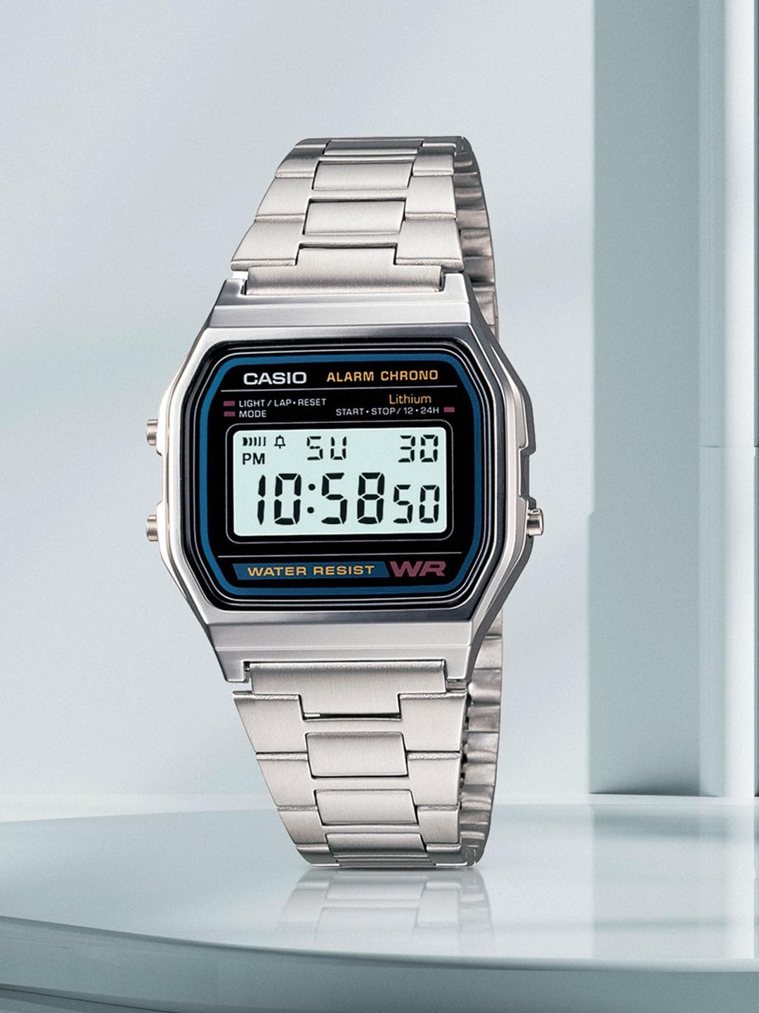 Buy Casio Vintage Series A 158WA 1Q Grey Digital Dial Metal D011 - - Accessories for Men