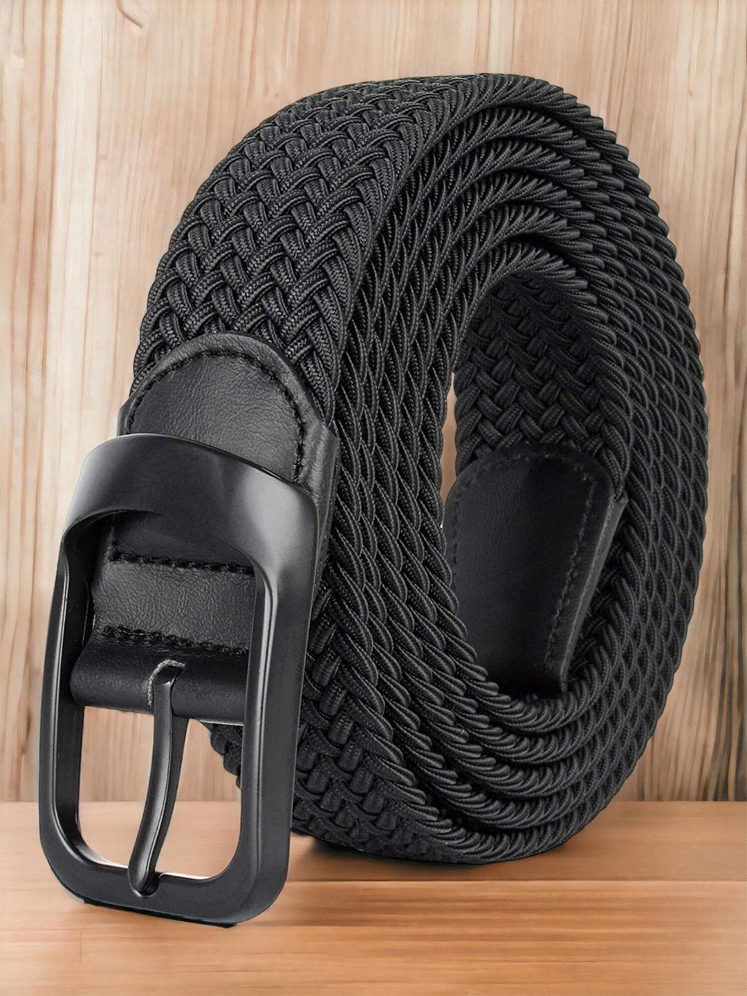 Buy The Roadster Lifestyle Co. Men Black Textured Stretchable Belts - - Accessories for Men