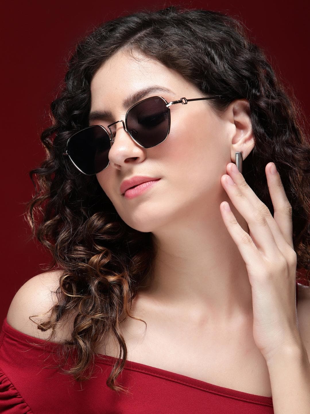 Buy Voyage Women Square Sunglasses With UV Protected Lens 8926WMG2778 - - Accessories for Women