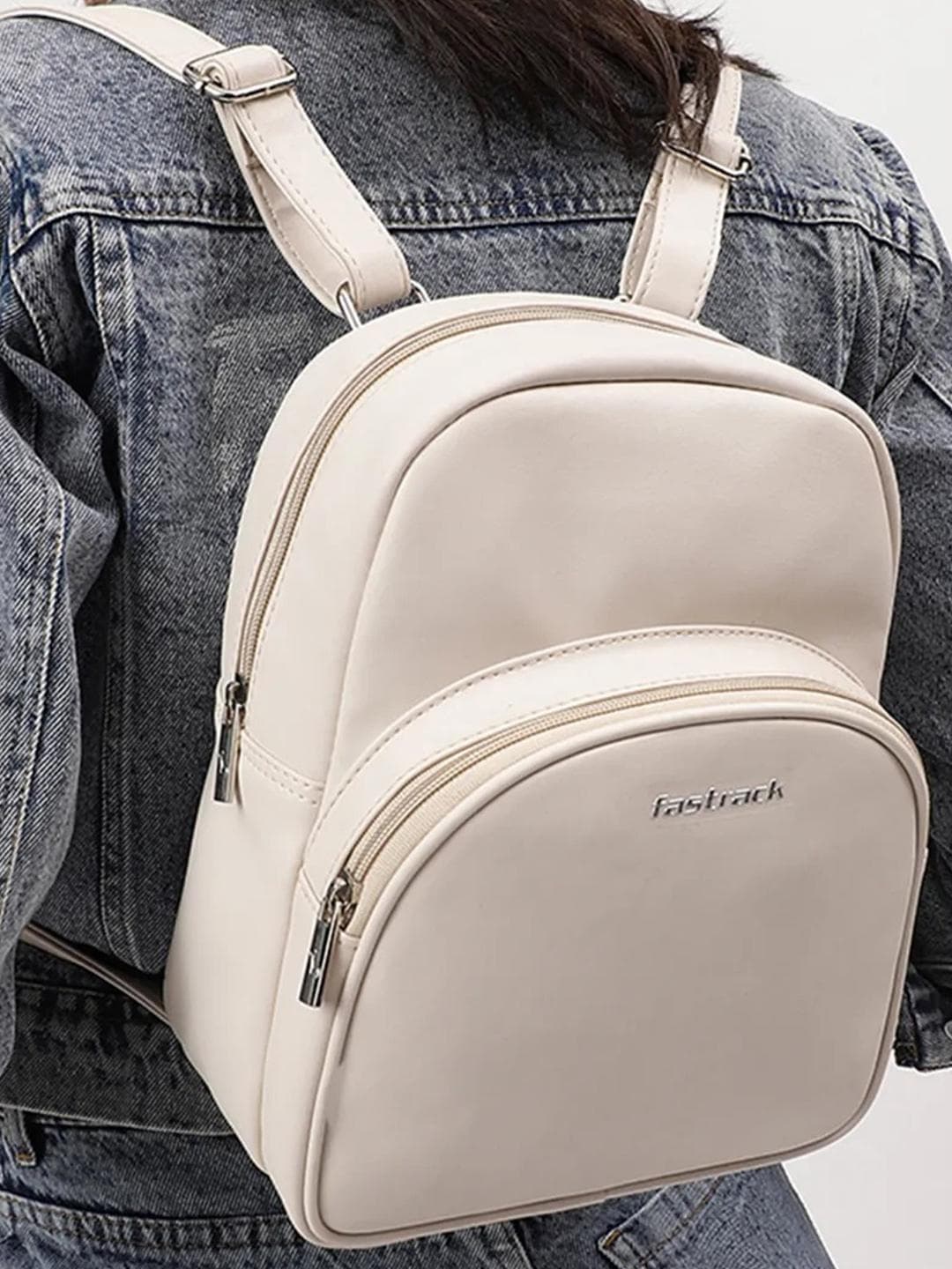 Buy Fastrack Women Pearl White College Backpack Bag - - Accessories for Women
