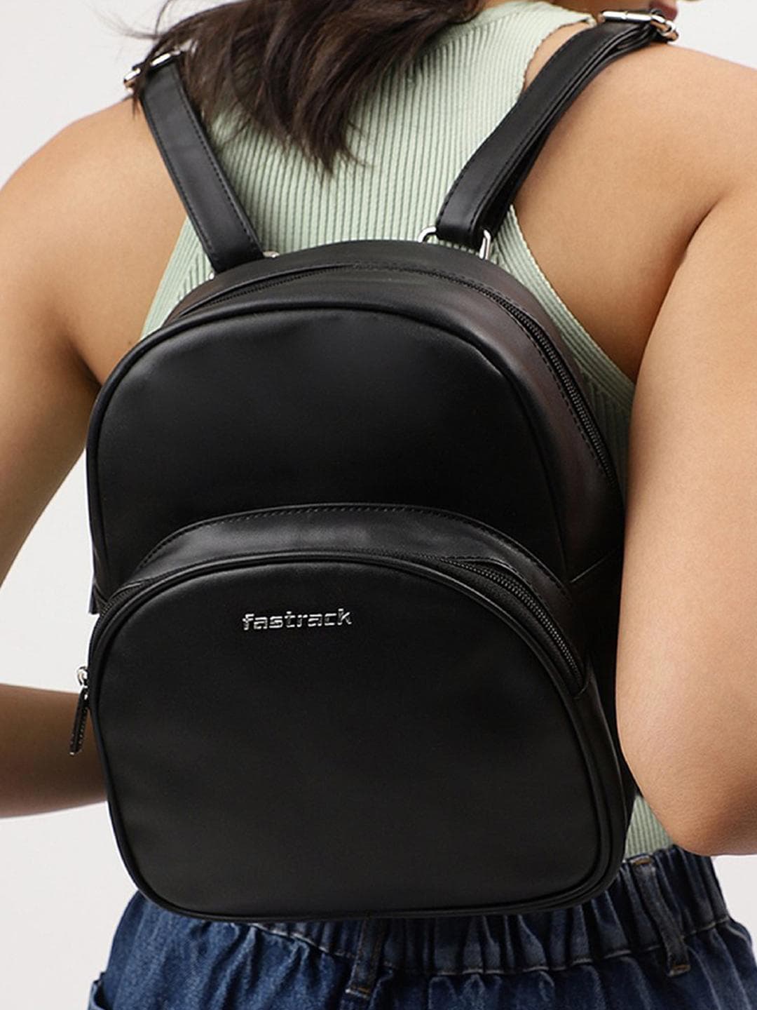 Buy Fastrack Women Ivory Black College Backpack Bag - - Accessories for Women