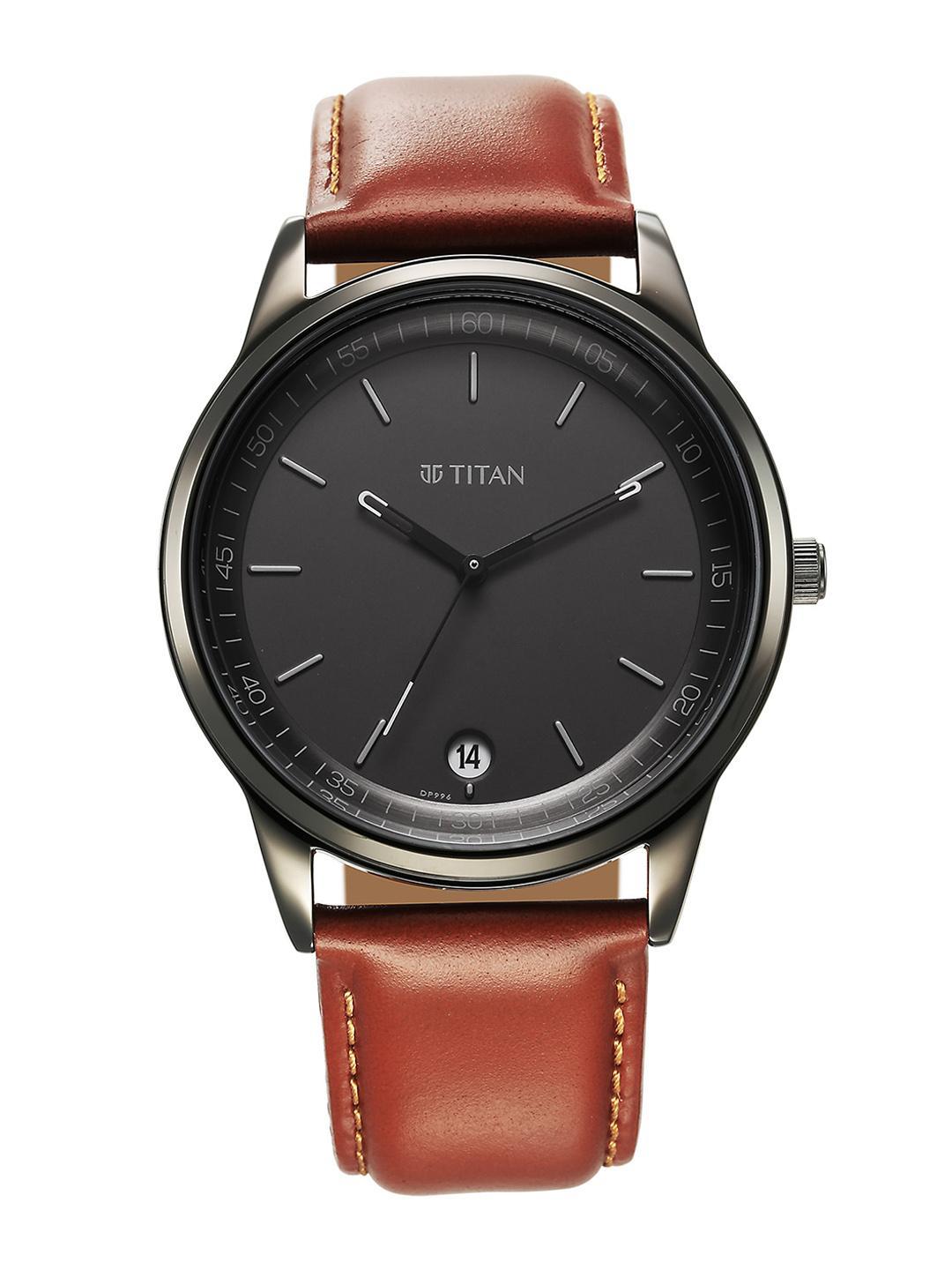 Buy Titan Quartz Analog With Anthracite Dial Watch For Men 10027ql01 - - Accessories for Men