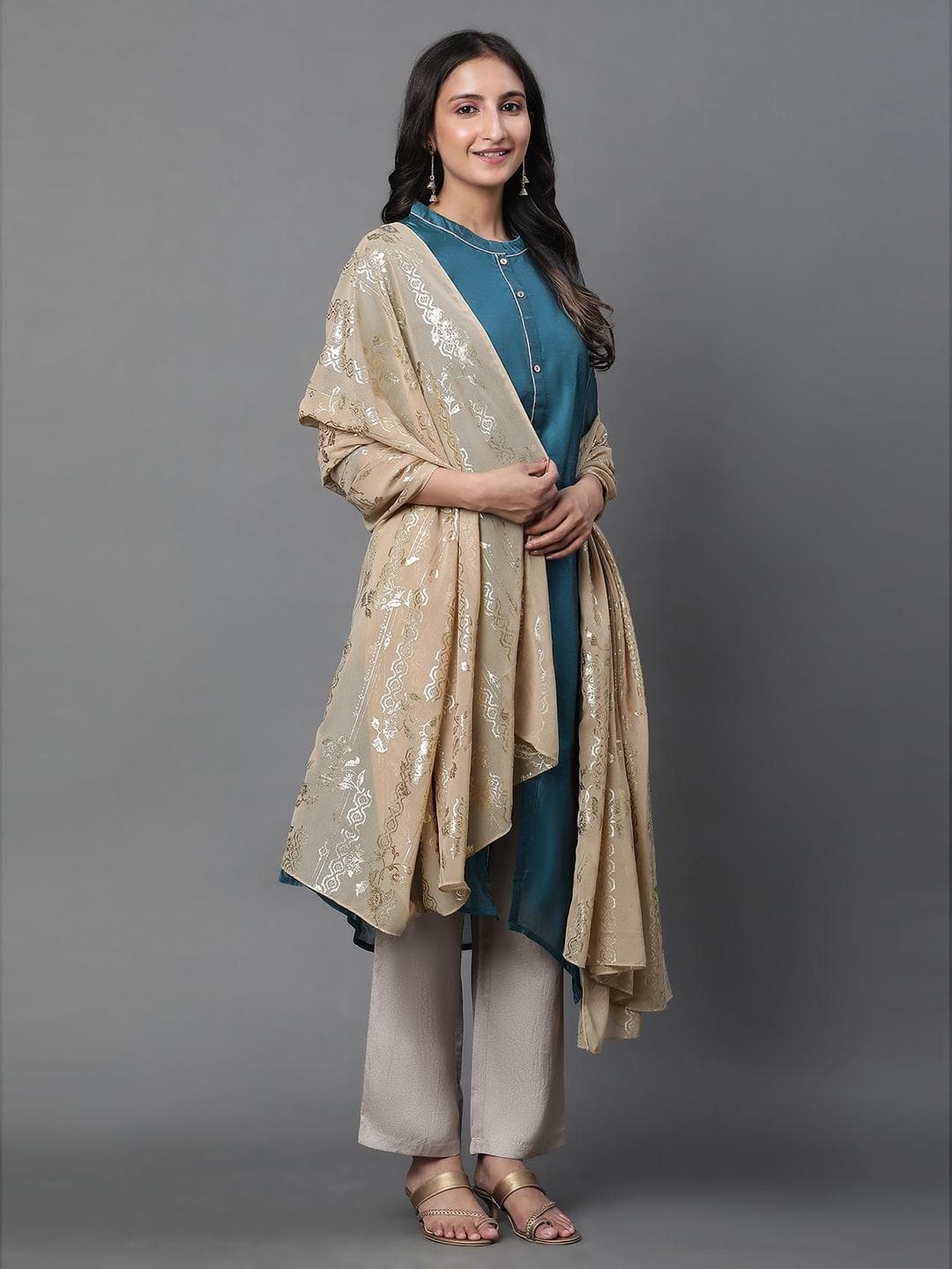AURELIA Ethnic Motifs Printed Dupatta