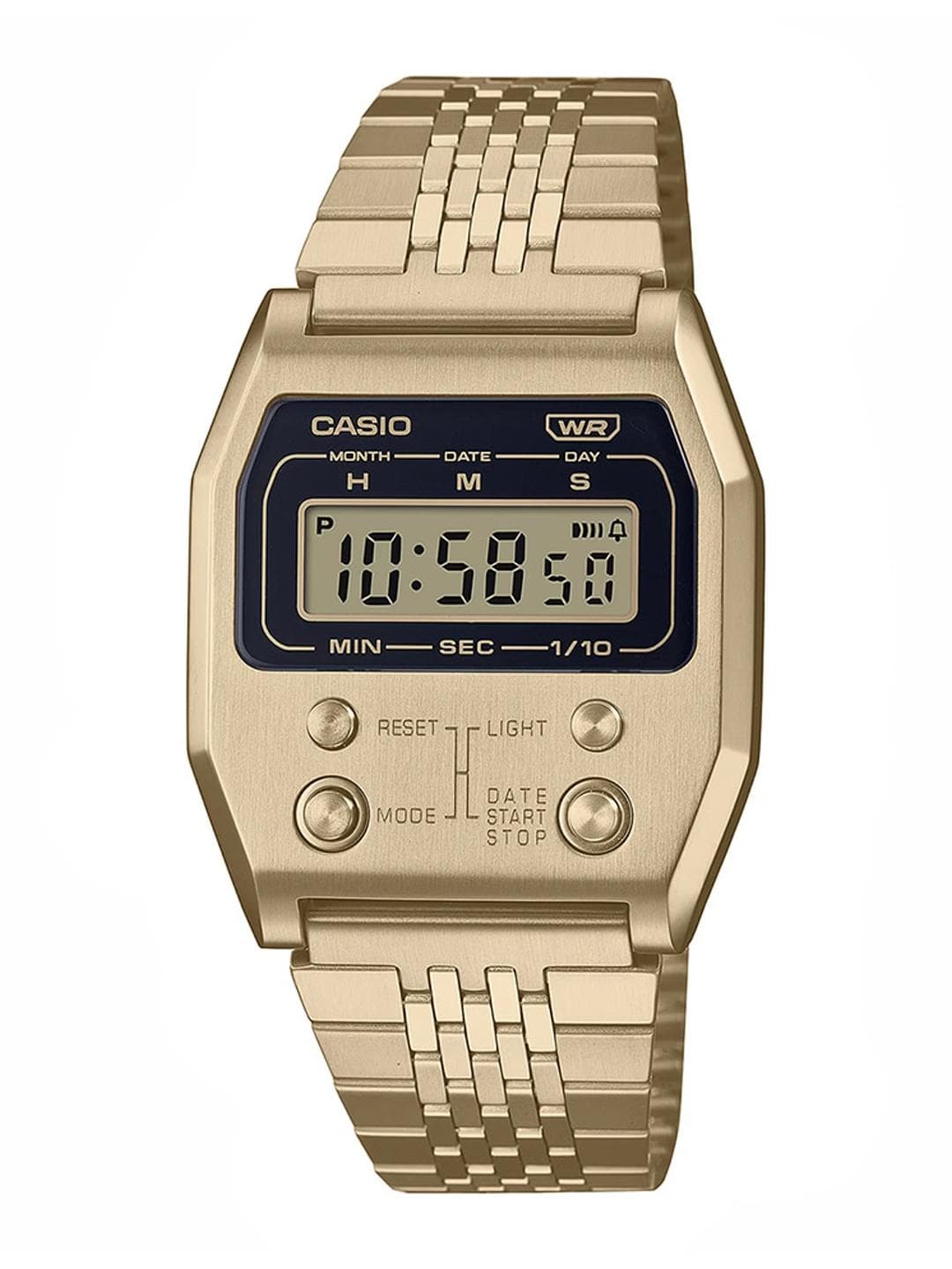 Buy CASIO Vintage A1100G 5DF Gold Digital Dial Gold Stainless Steel Band D327 - - Accessories for Unisex