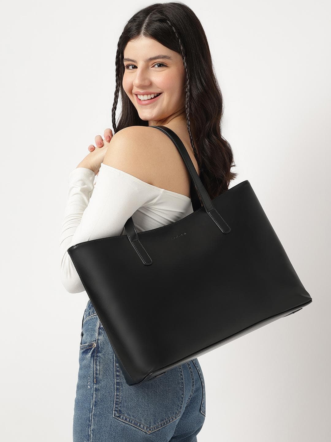 Buy Fastrack Women College Tote Bag Fits Upto 15
