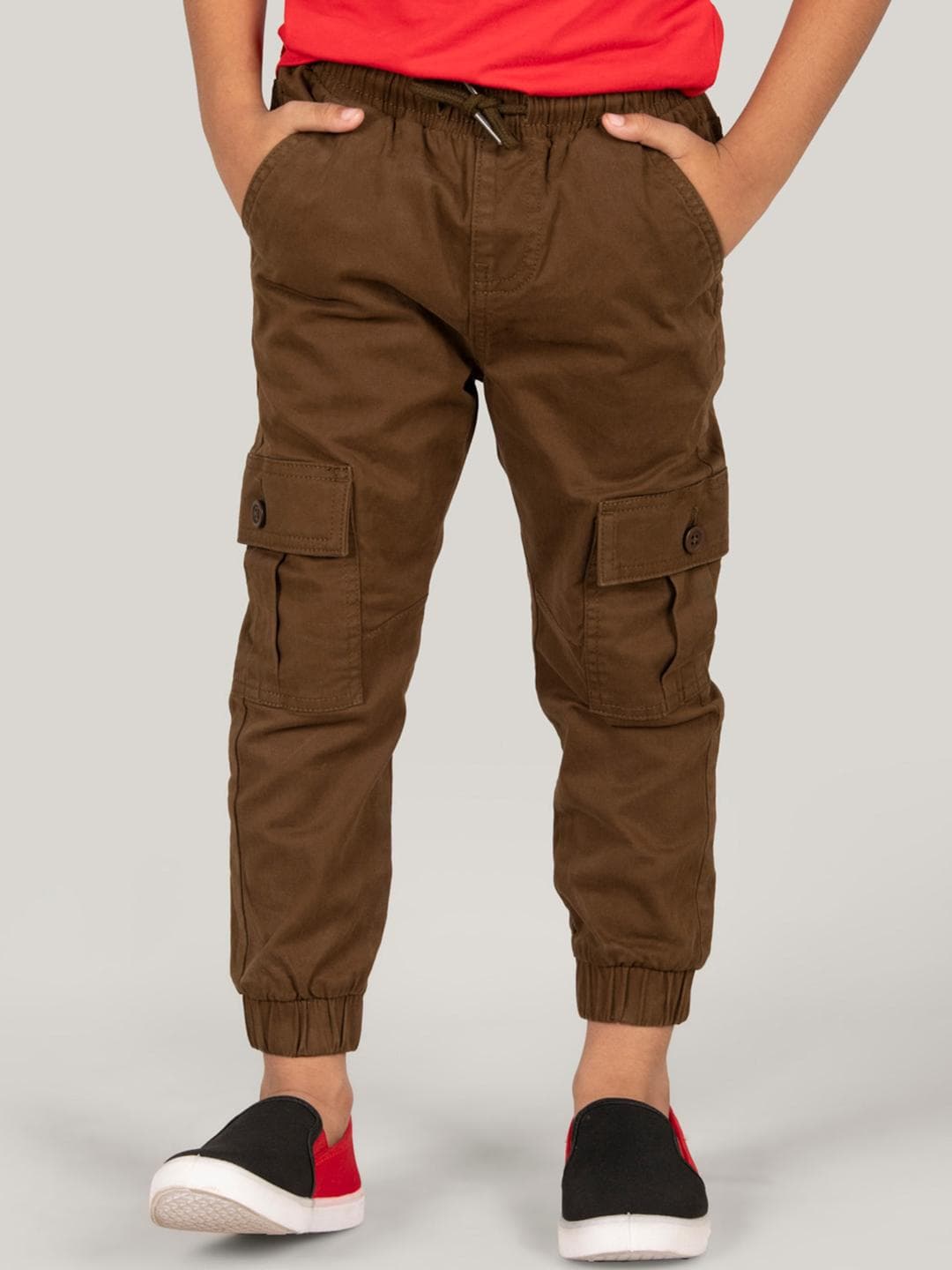 Zalio Boys Mid-Rise Cargos Joggers