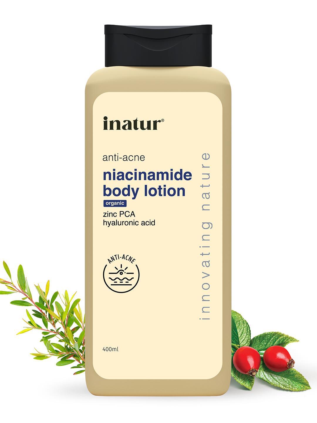 Buy Inatur Innovating Nature Anti Acne Niacinamide Organic Body Lotion With Zinc PCA 400 Ml - - Personal Care for Unisex