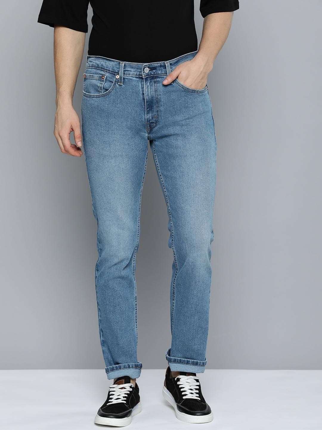Levis Men 511 Slim Fit Low-Rise Light Fade Stretchable Jeans
