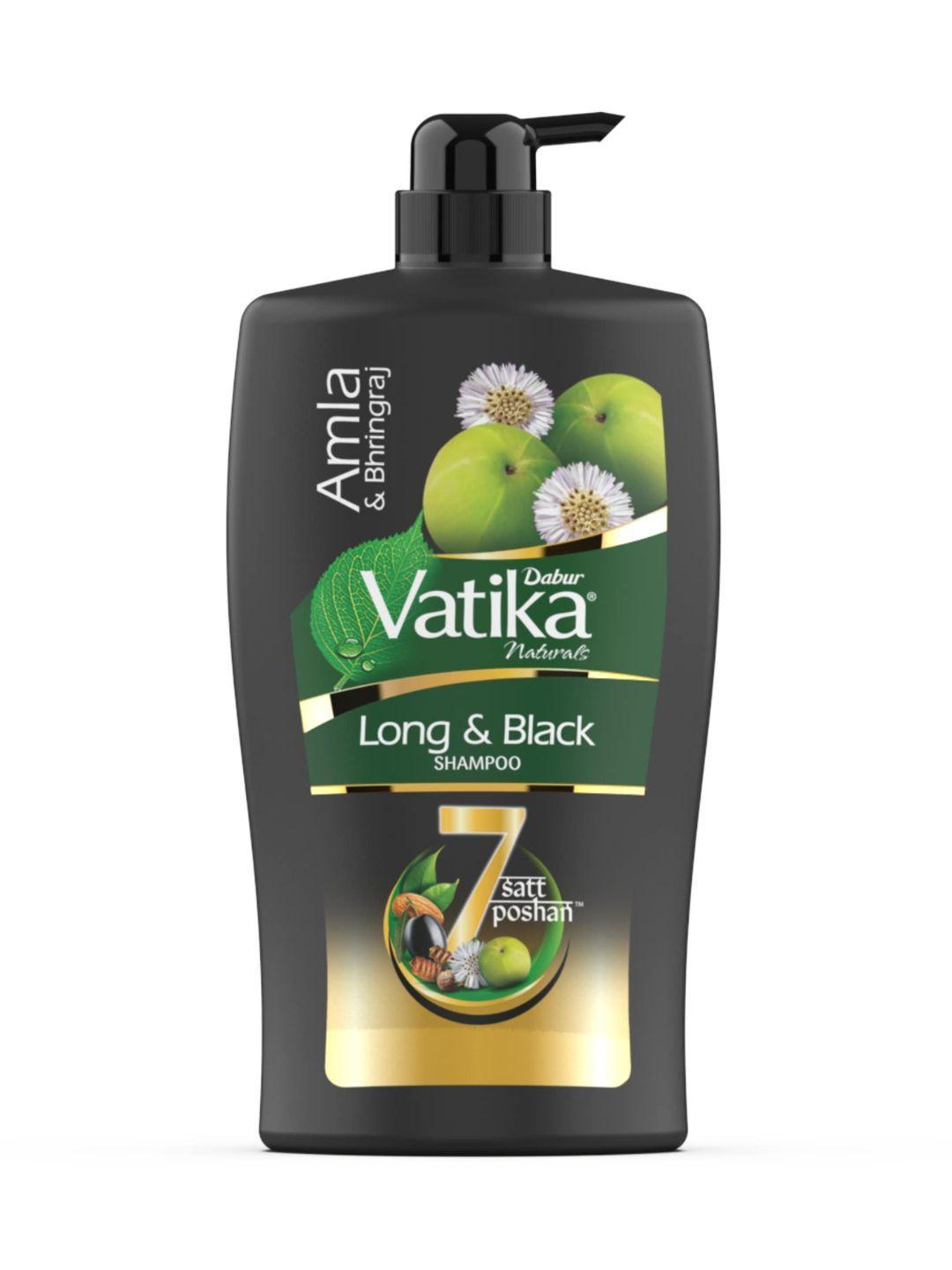 Buy Dabur Vatika Amla & Bhringraj Long & Black Shampoo For Shiny, Long & Black Hair 1L - - Personal Care for Unisex
