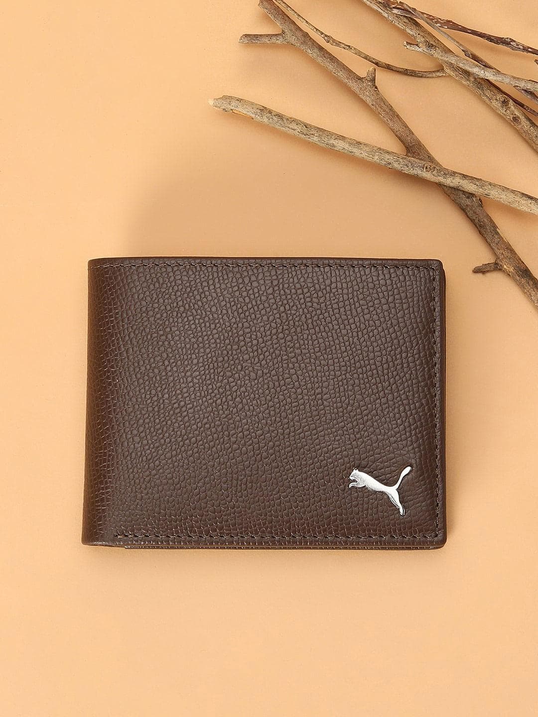 Puma Leather Plain Bi-Fold Wallet