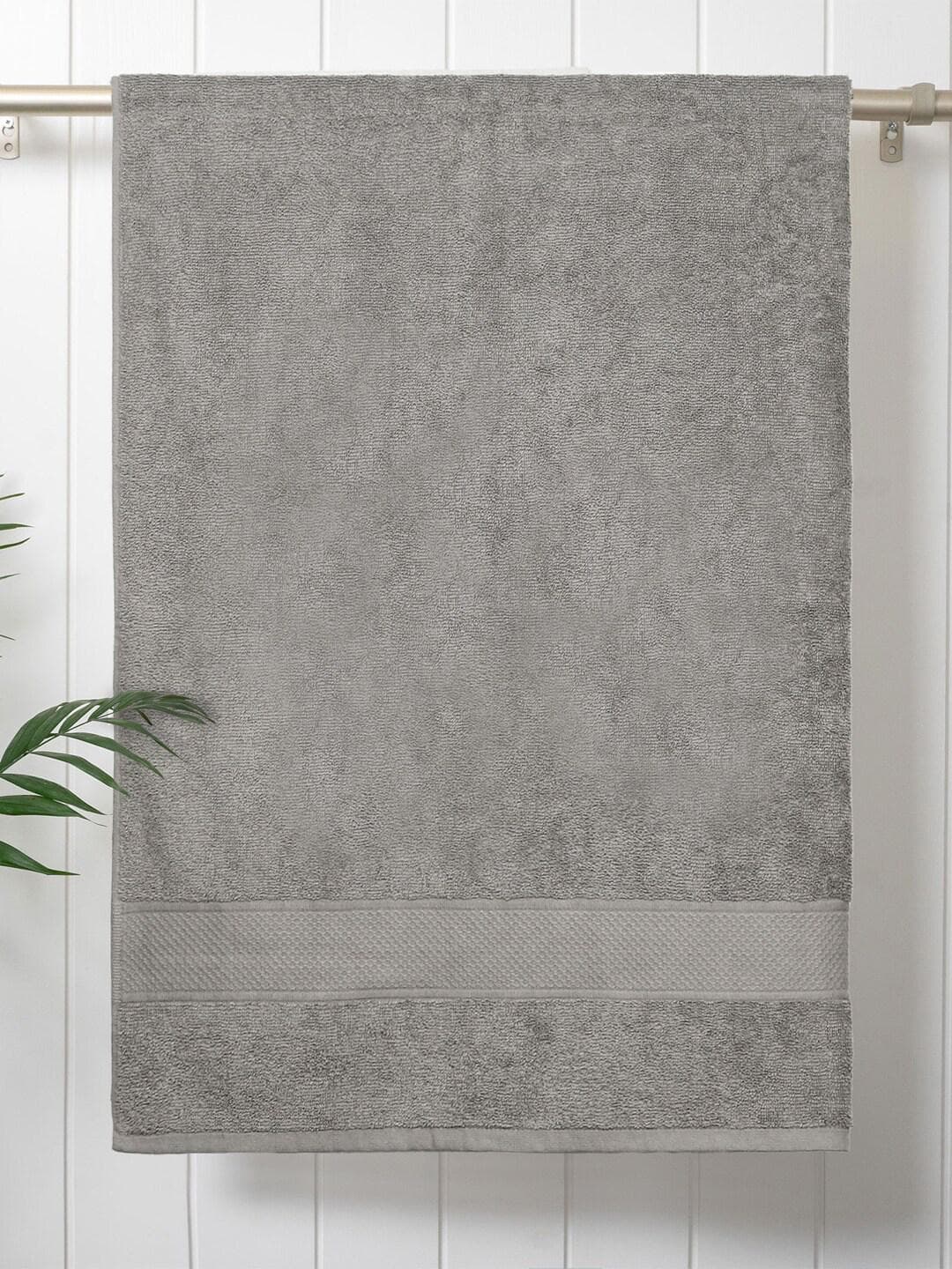 Buy MYTRIDENT Charcoal 500 GSM Pure Cotton Bath Towel - - Home for Unisex