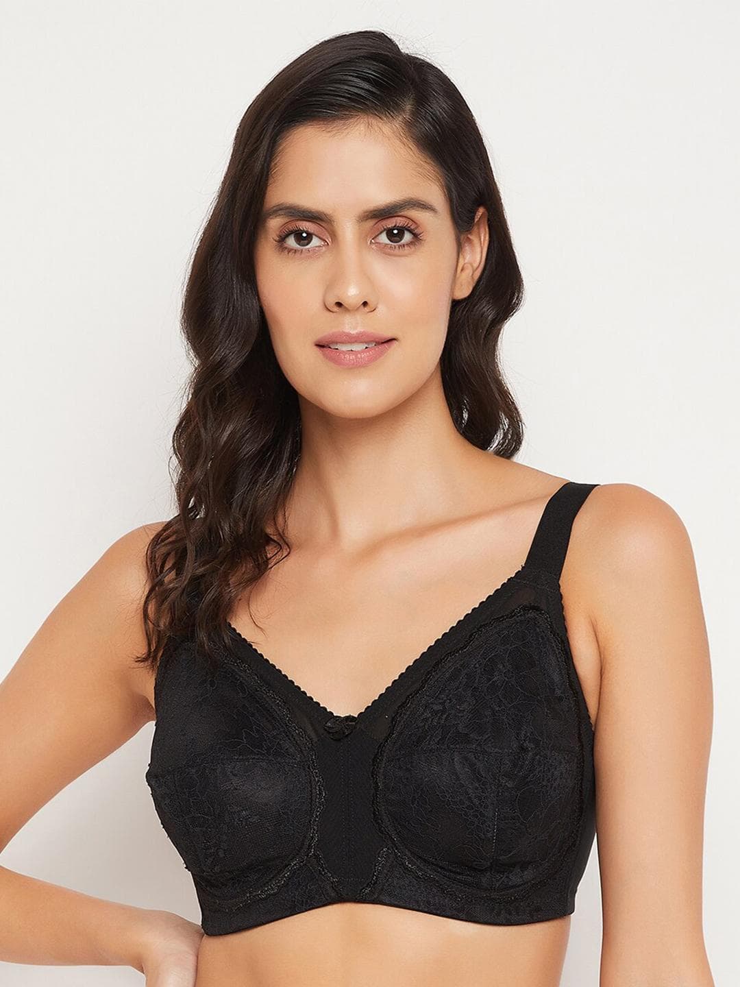 Buy Clovia Non Padded Non Wired Full Cup Minimizer Lace Bra - - Apparel for Women