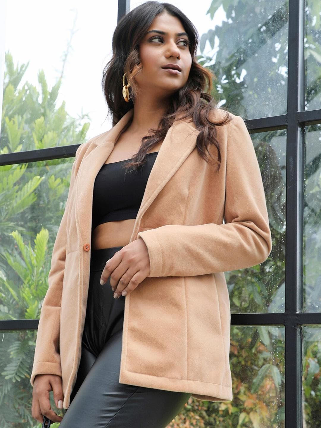 PINACOLADA Single-Breasted Suede Blazer