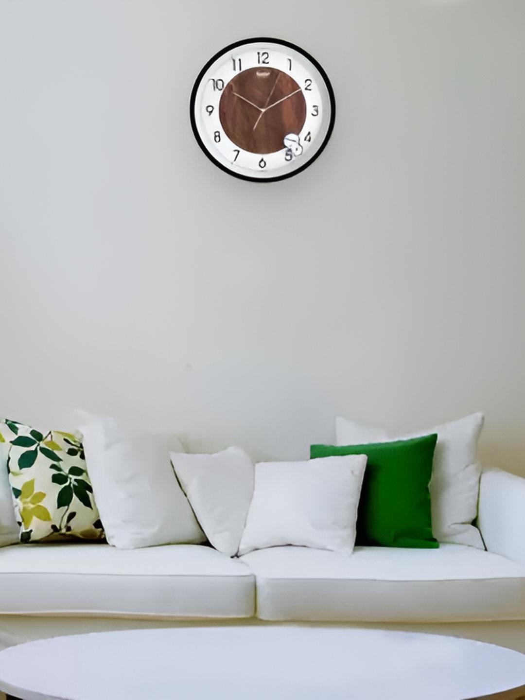 Buy Ajanta Black Contemporary Round Wall Clock - - Home for Unisex