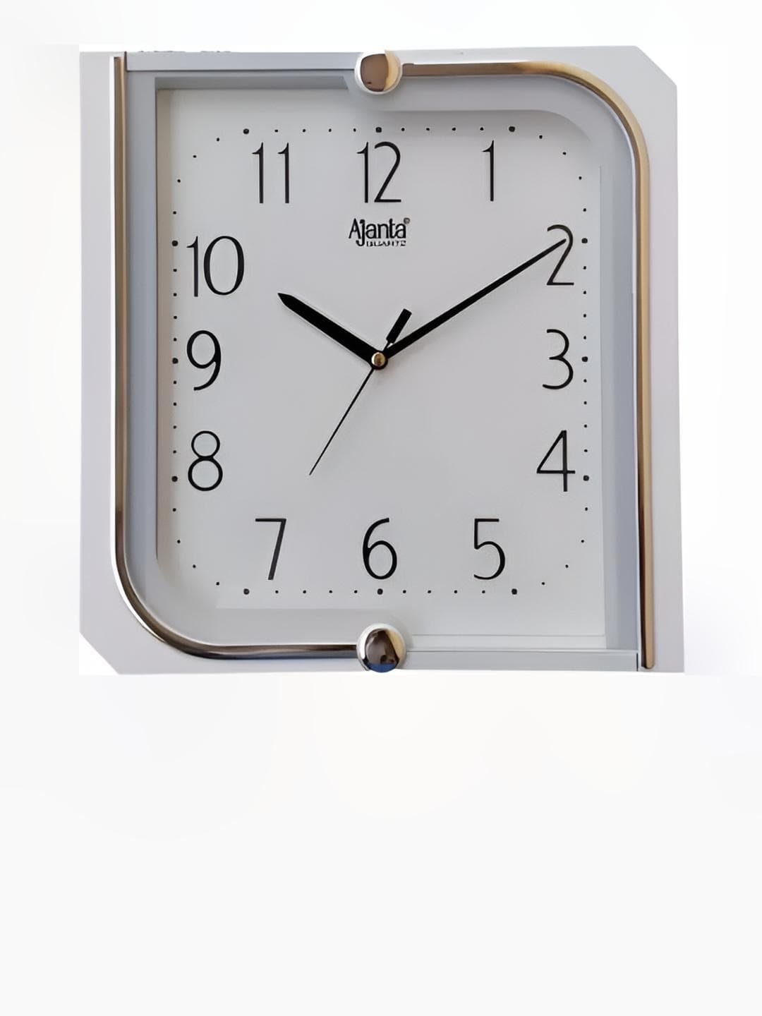 Buy Ajanta White Contemporary Square Wall Clock - - Home for Unisex