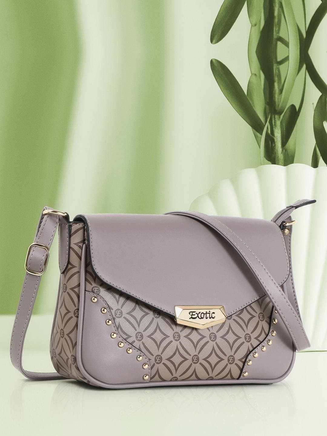 Exotic Geometric Printed Structured Sling Bag