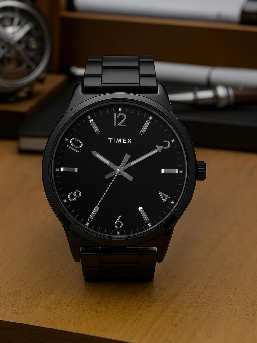 Timex Men Brass Dial & Stainless Steel Bracelet Style Straps Analogue Watch- TWTG100SMU02