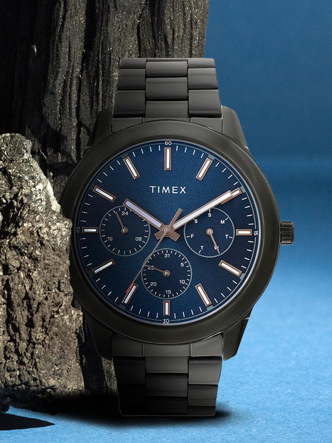 Buy Timex Men Brass Dial & Stainless Steel Bracelet Style Straps Analogue Watch TWEG185SMU11 - - Accessories for Men