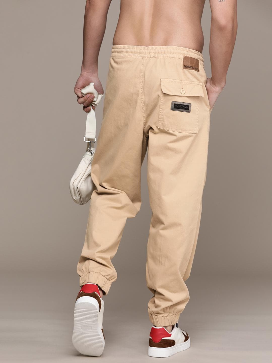The Roadster Life Co. Men Pure Cotton Relaxed Joggers Trousers