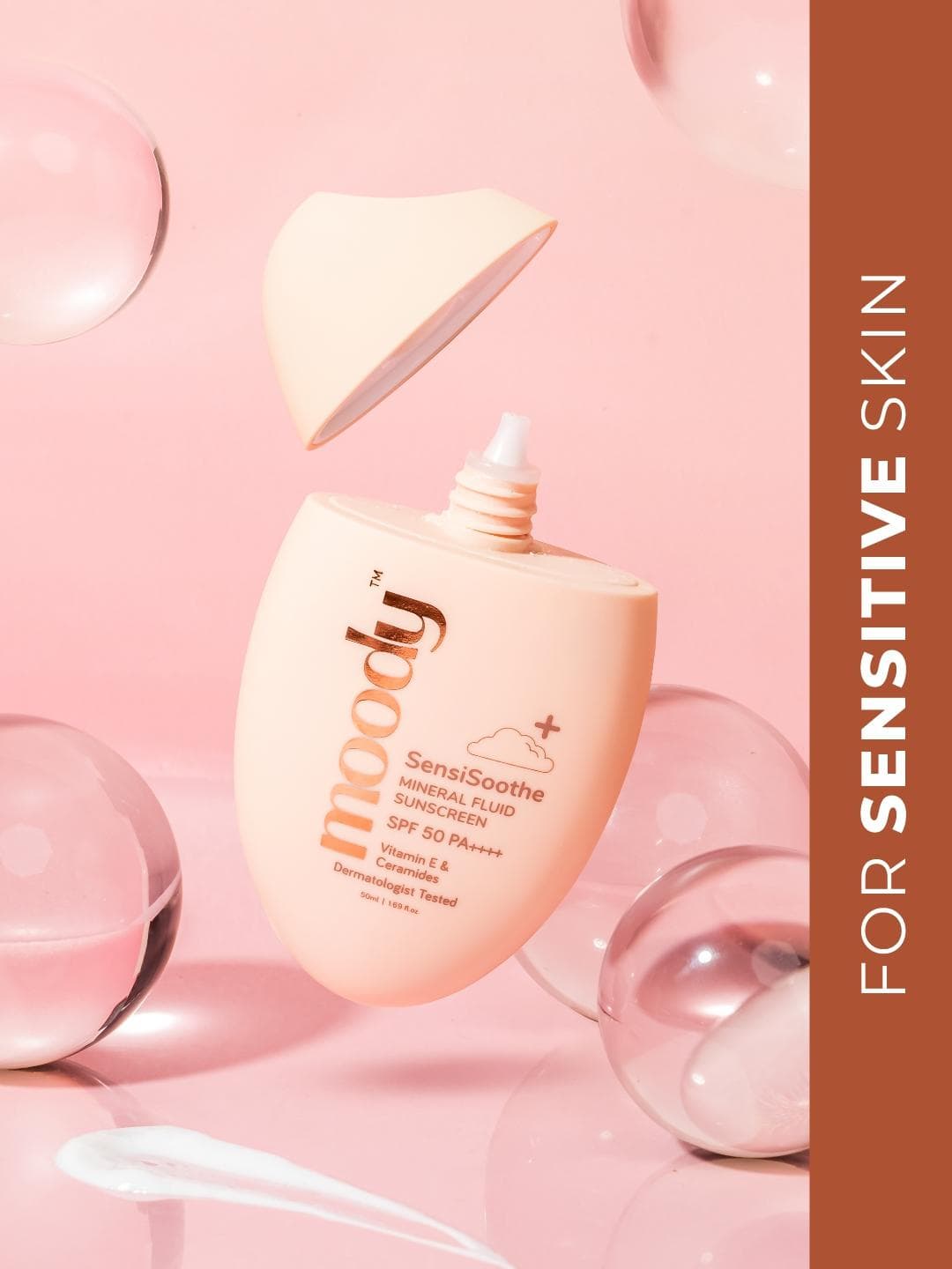 MOODY SensiSoothe Mineral Fluid Sunscreen With SPF 50 PA++++ - 50ml