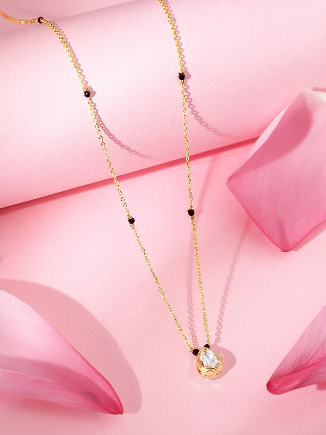 Buy Rubans Gold Plated Studded Mangalsutra - - Accessories for Women