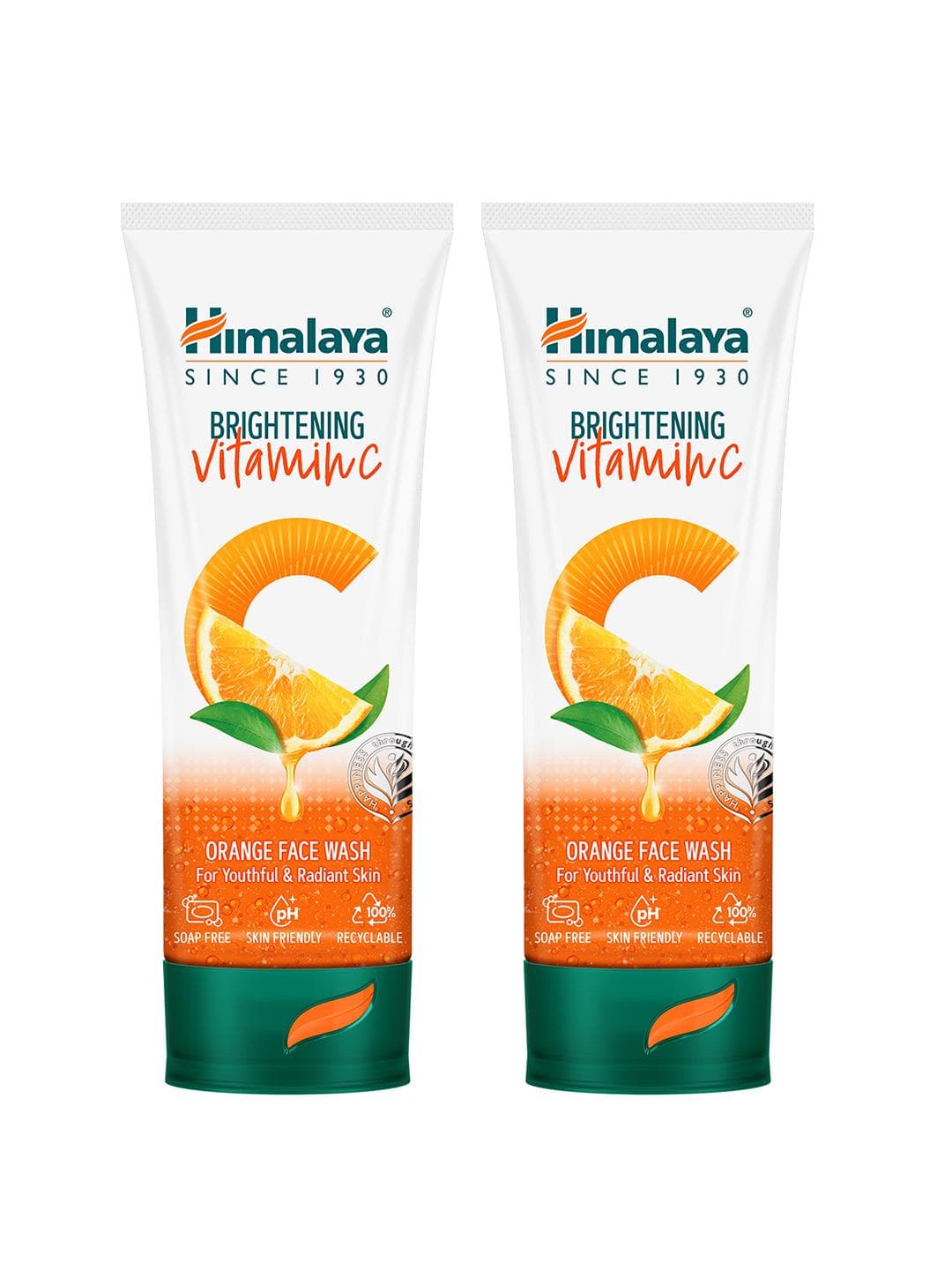 Buy Himalaya Set Of 2 Brightening Vitamin C Orange Face Wash For Youthful Skin 100ml Each - - Personal Care for Unisex