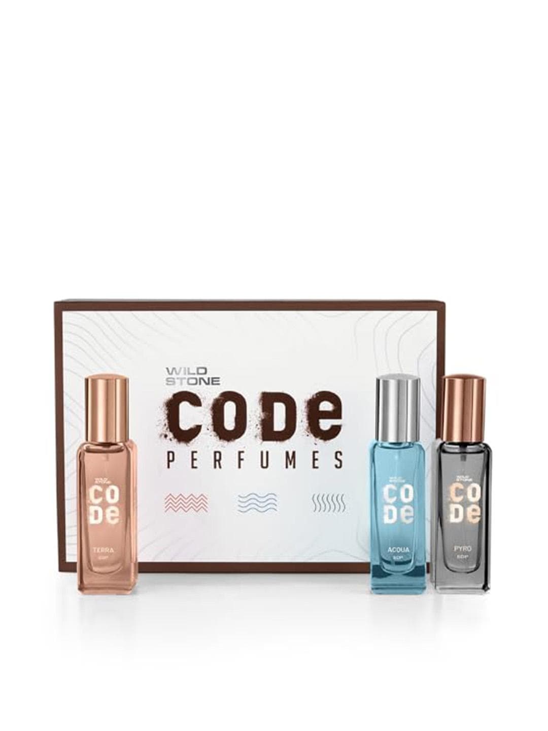 Buy Wild Stone Code CODE Men Set Of 3 Terra Acqua Pyro Long Lasting Eau De Parfum 20 Ml Each - - Personal Care for Men