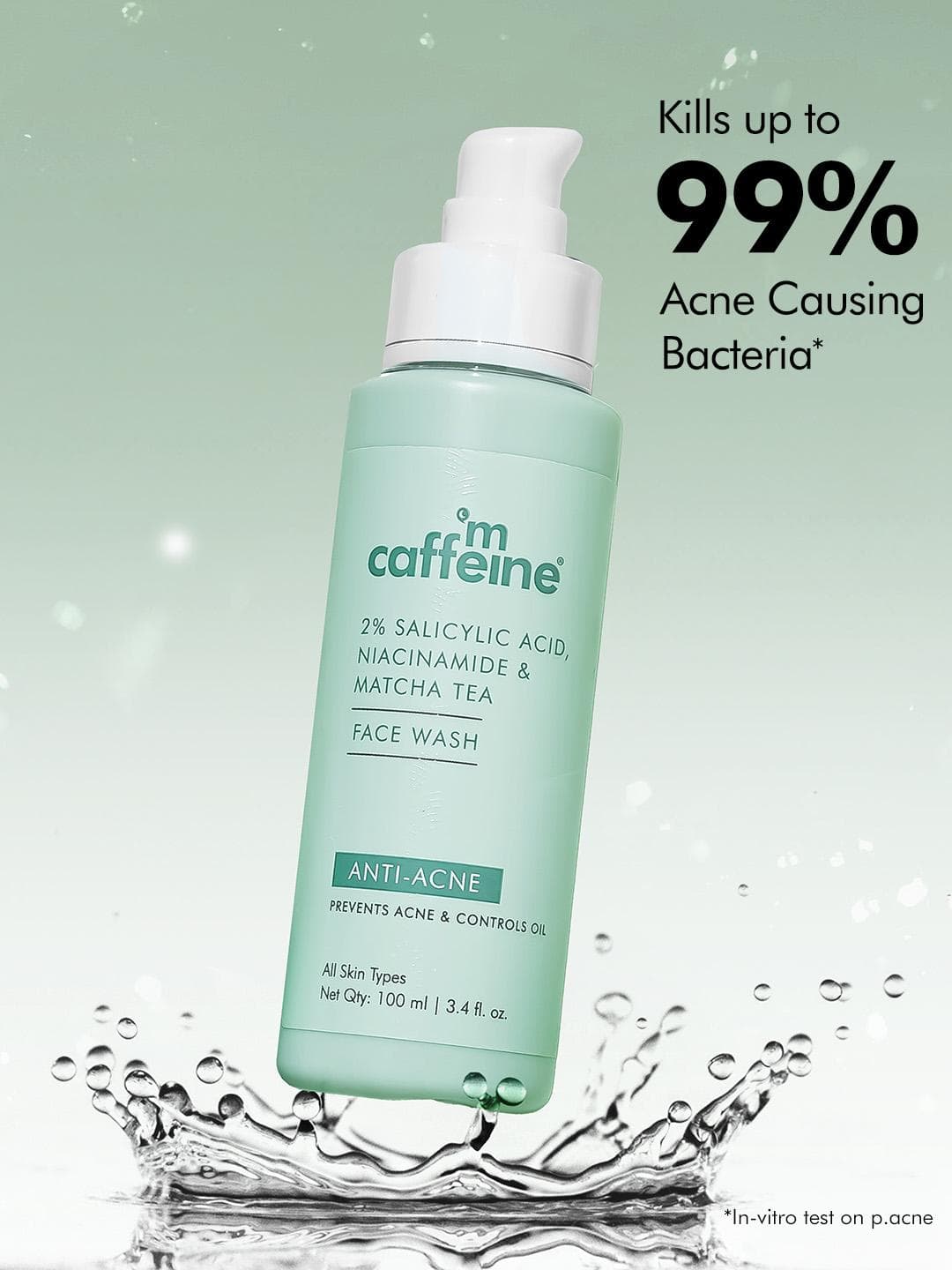 Buy MCaffeine 2% Salicylic Acid Niacinamide & Matcha Tea Face Wash For Anti Acne 100ml - - Personal Care for Unisex