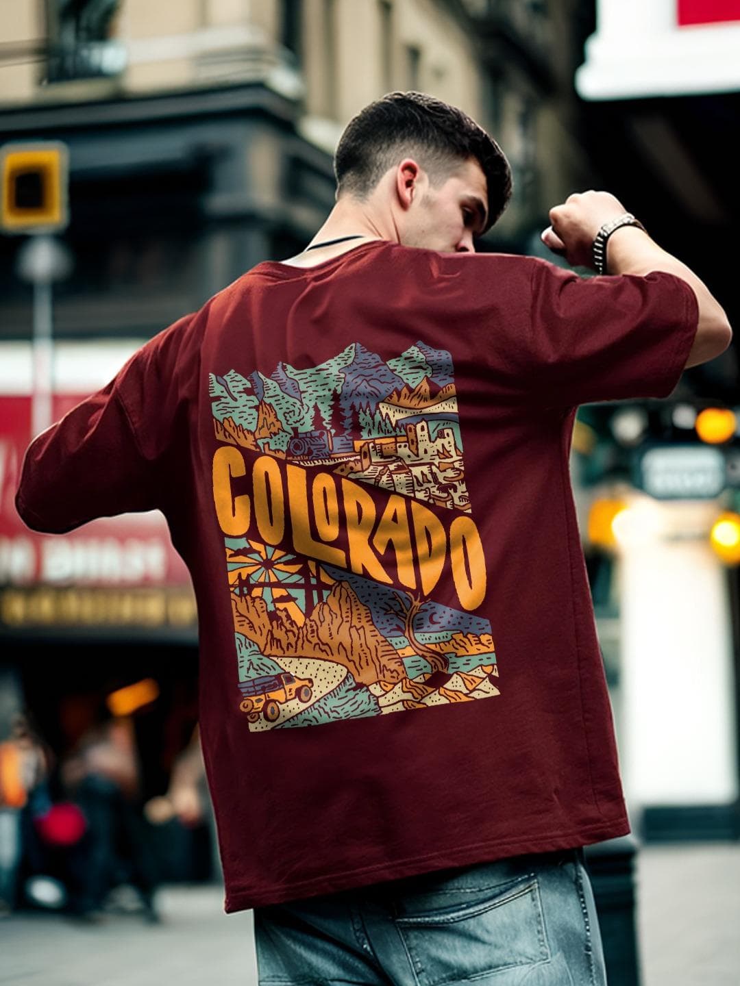 NOBERO Graphic Printed Oversized T-shirt