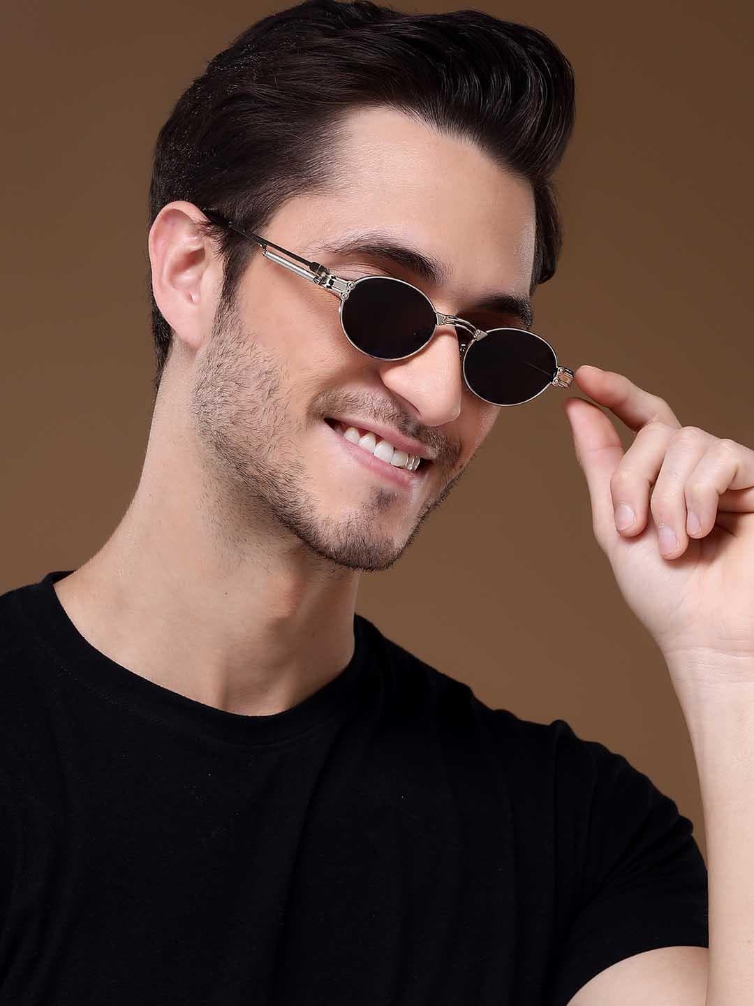 Voyage Unisex Oval Sunglasses with UV Protected Lens-B80580MG5183