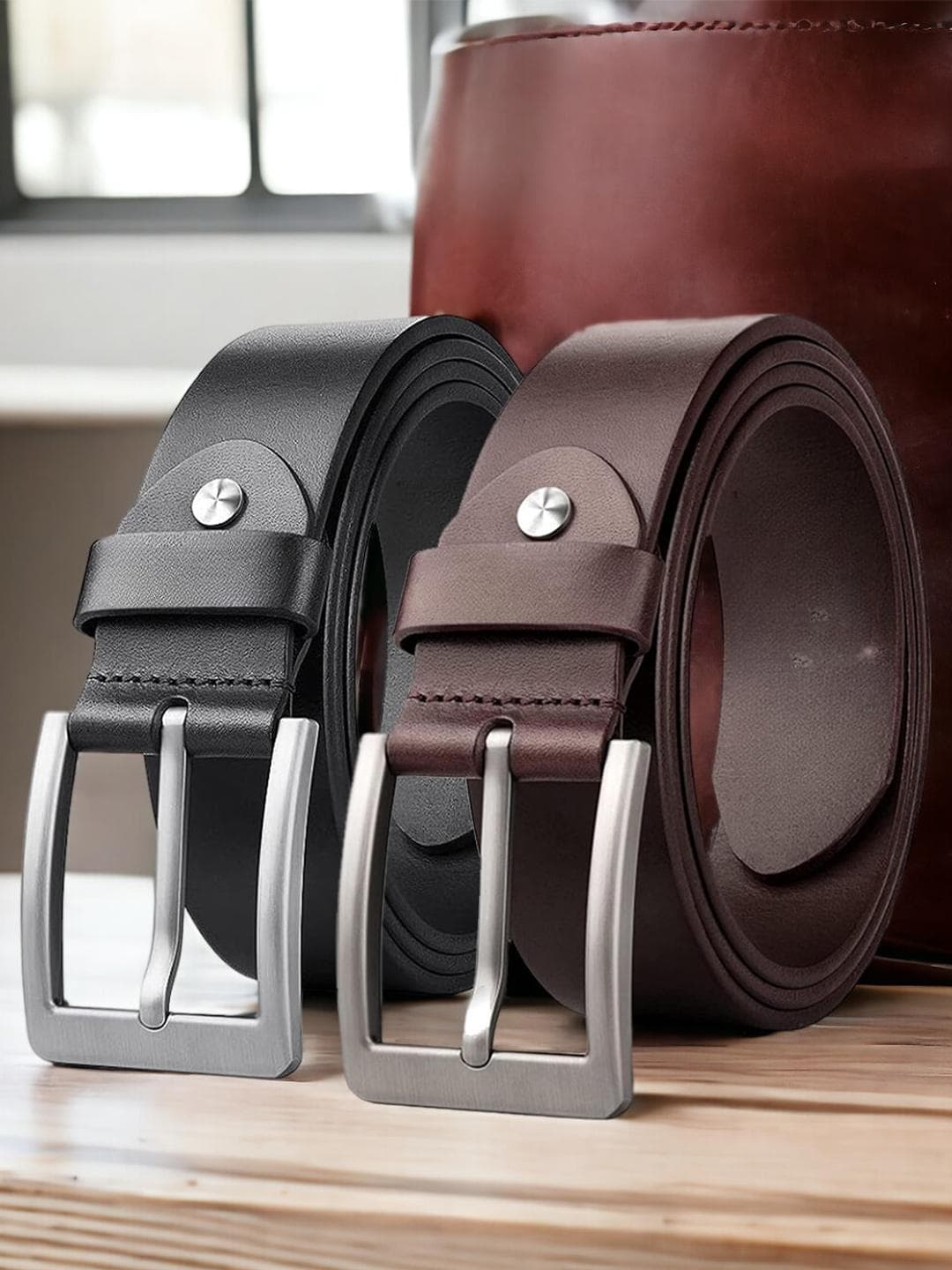 Buy Roadster Pack Of 2 Leather Formal Belts - - Accessories for Men