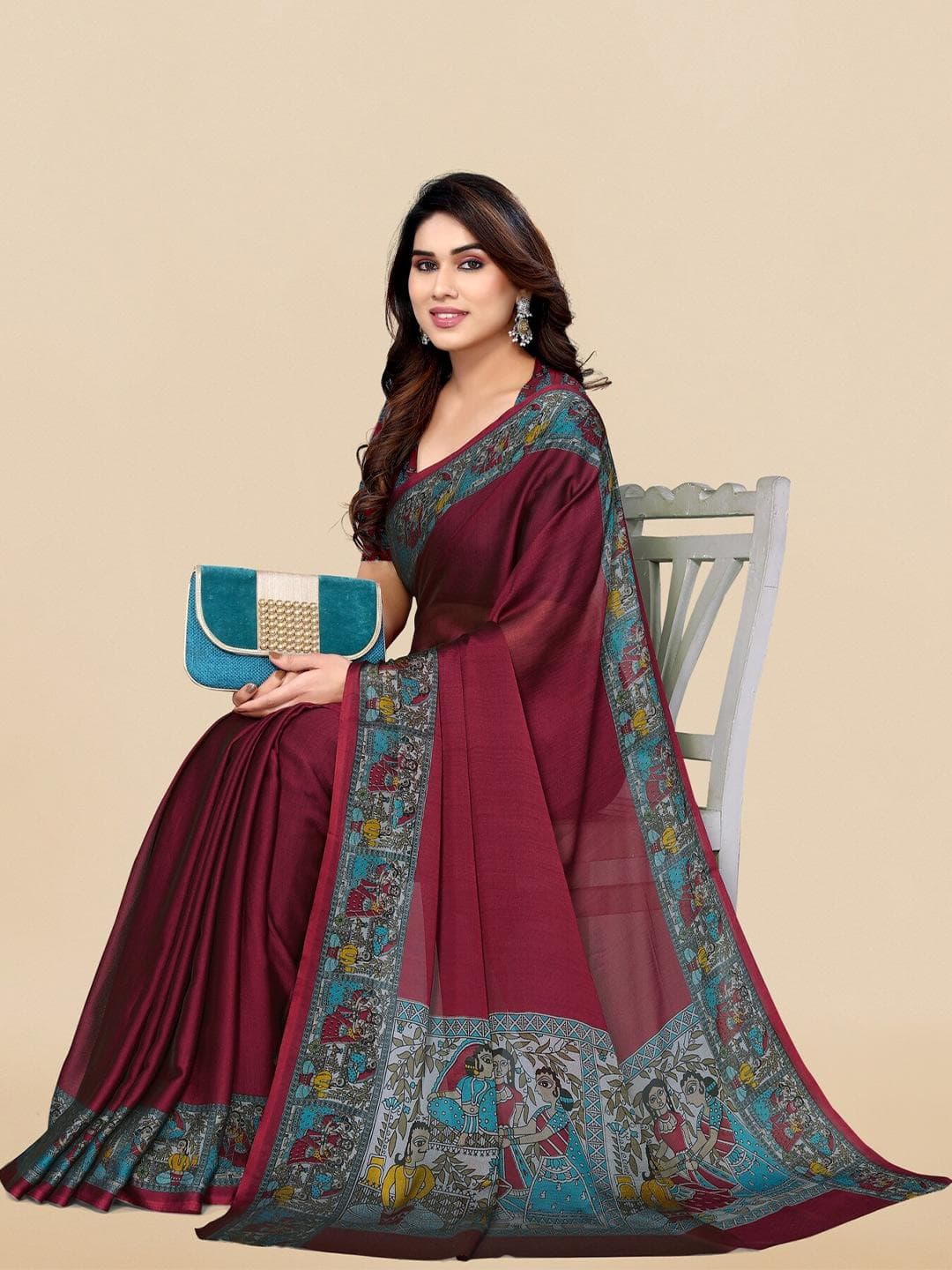 KALINI Ethnic Motifs Printed Saree