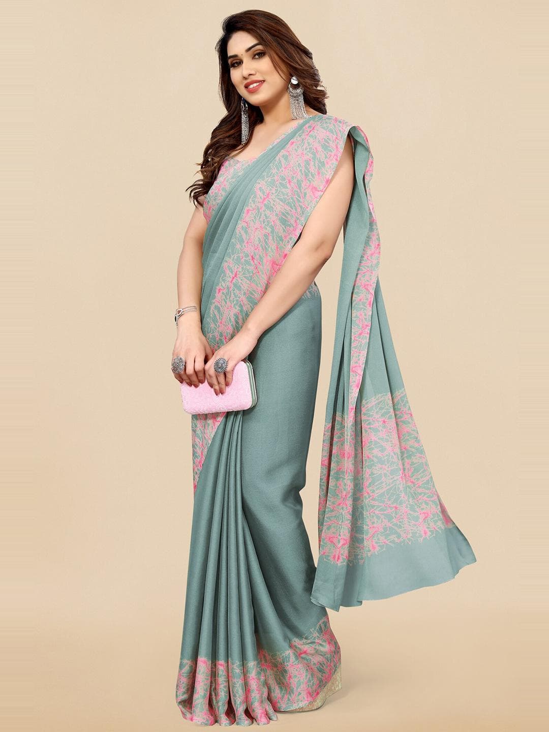KALINI Printed Border Saree