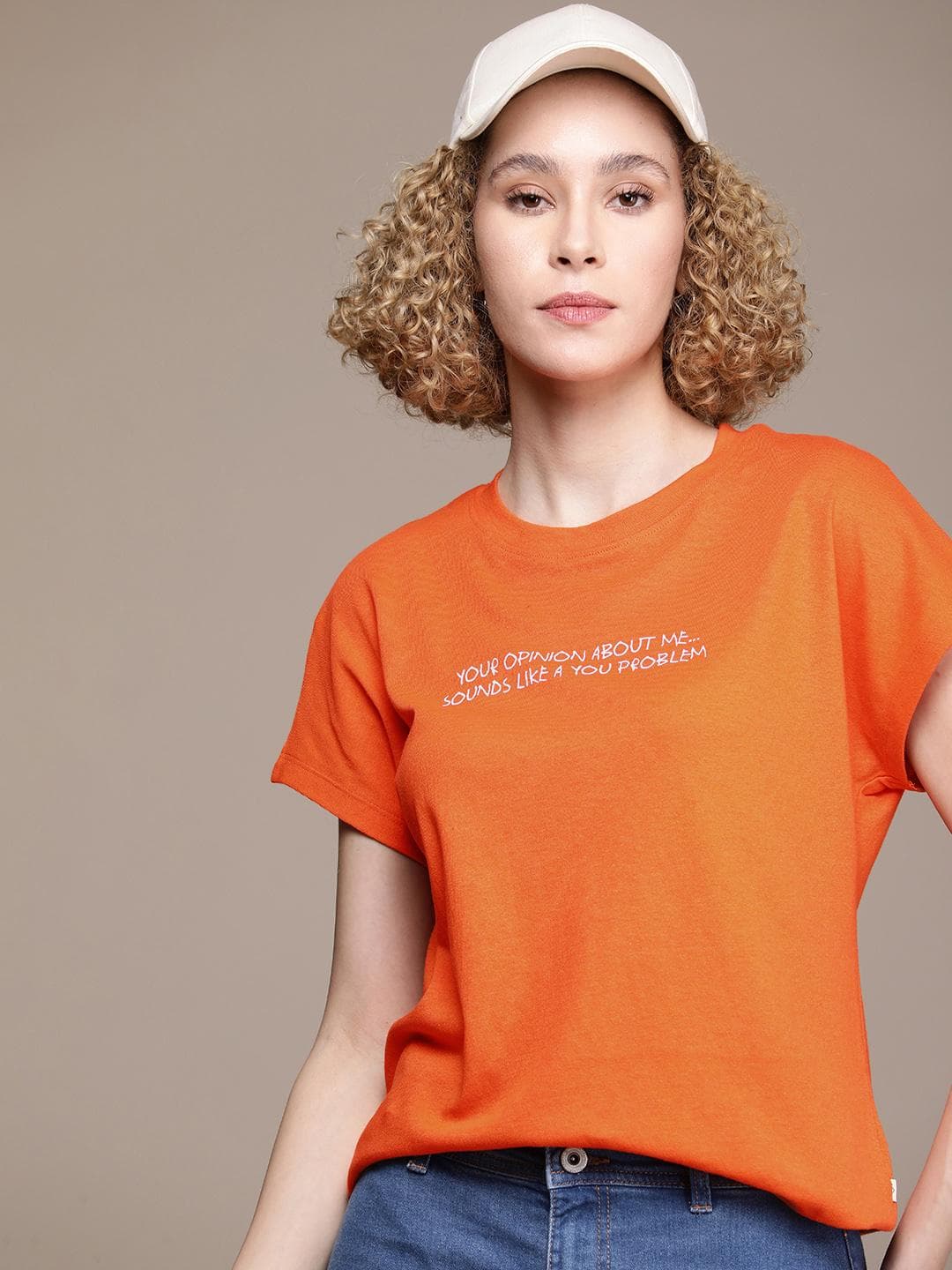 The Roadster Life Co. Typography Printed Extended Sleeves T-shirt