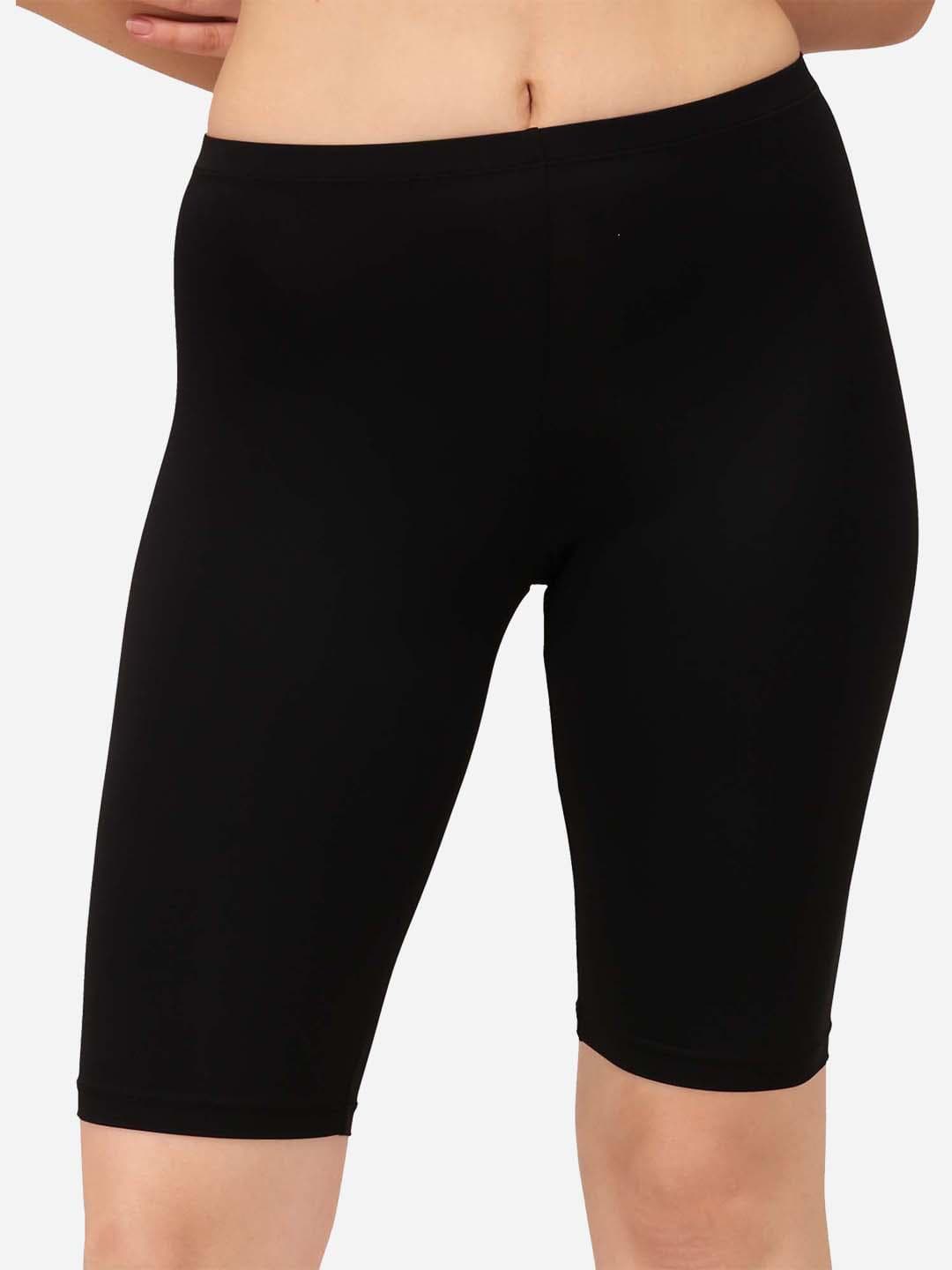 Soie Women Skinny Fit Mid Rise Cycling Sports Shorts