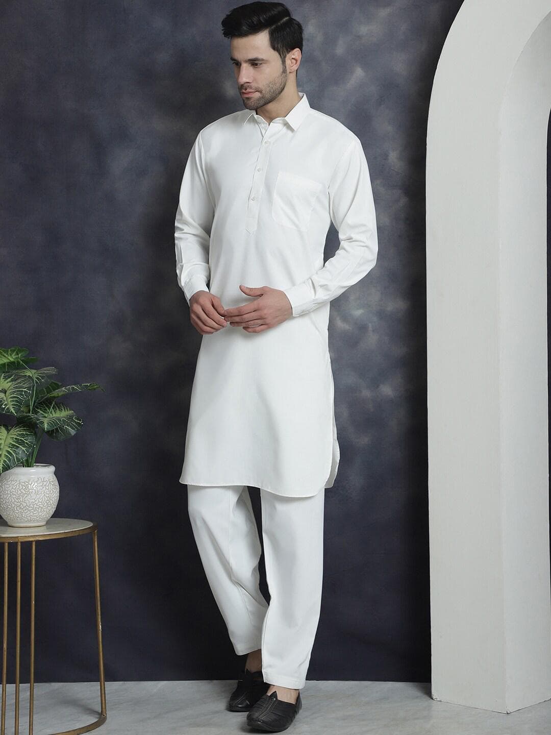 Jompers Regular Shirt Collar Kurta with Salwar